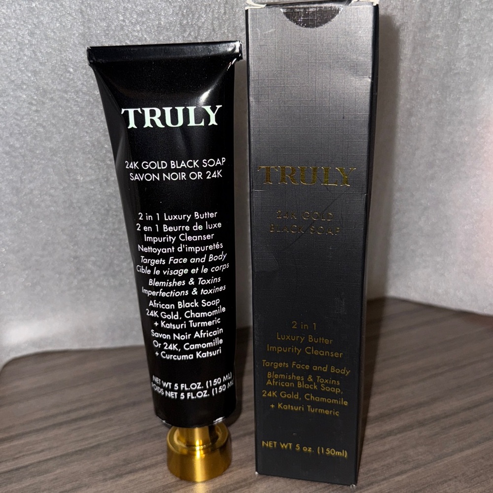 Truly Beauty 24K Gold Black Soap for Face and Body | BNIB Sealed Unused